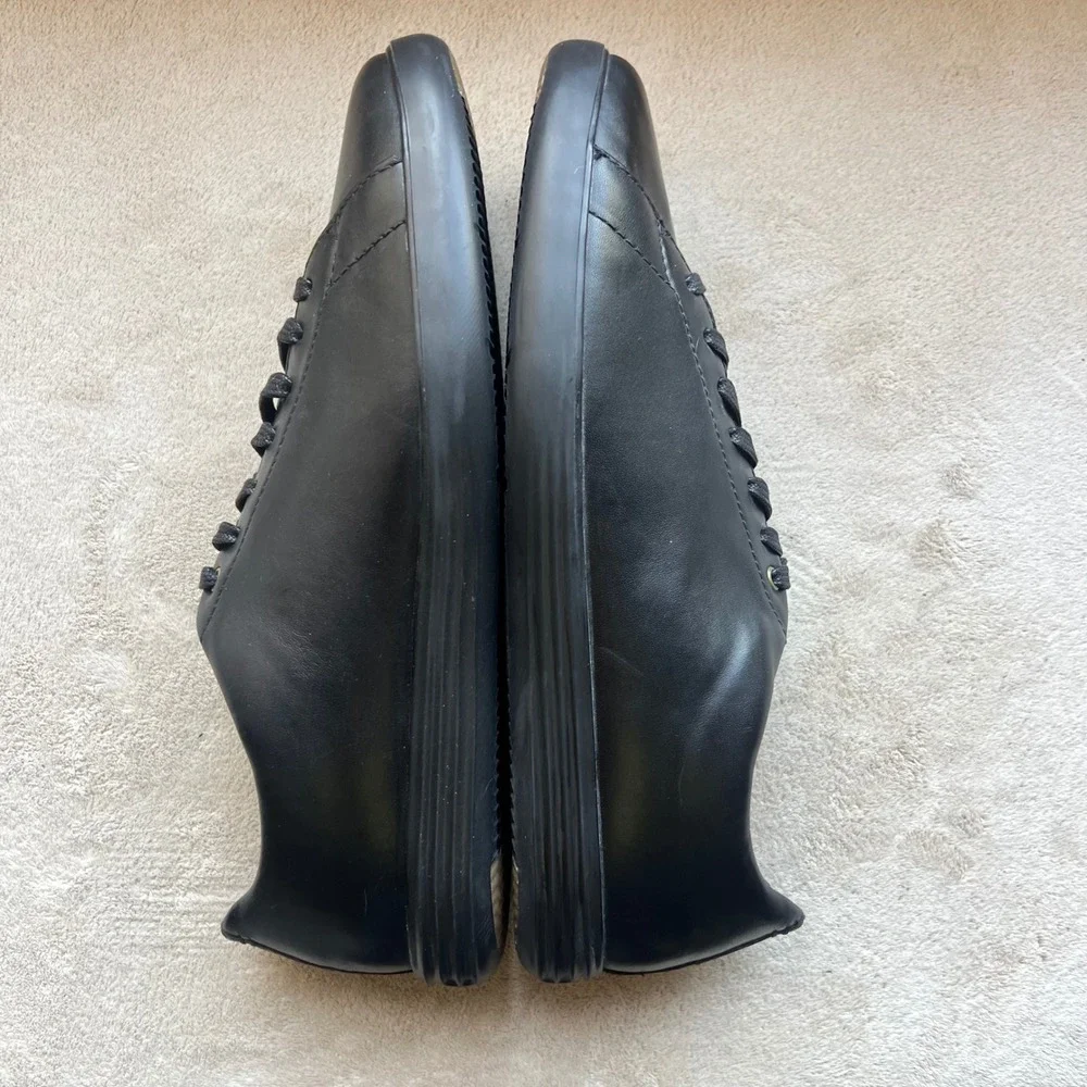 Cole Haan Grand Crosscourt II Men 10.5M Black Leather Low Top Sneakers C26655